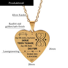 Indlæs billede til gallerivisning Vi er en del af en helhed - Hjertevedhæng graveret til en elsket
